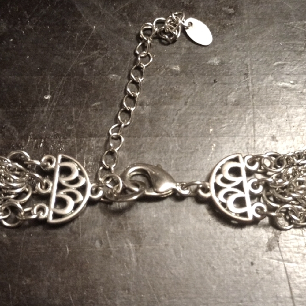 Vintage stainless six rope chain necklace